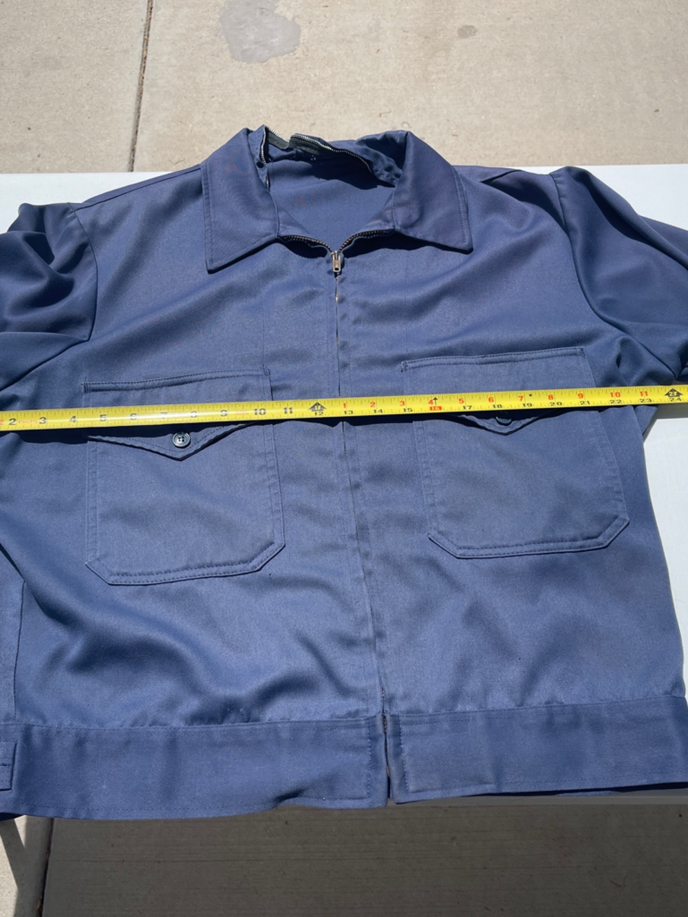 Men's Vintage Navy Lightweight Zip-Front Mechanic’s Jacket